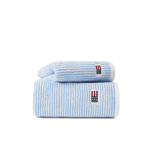 Lexington Bath Towel Blue & White Stripe