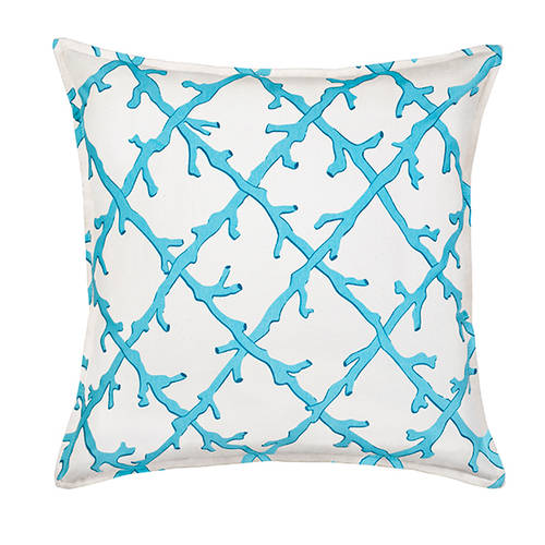 Coral Cushion Cover Turquoise 
