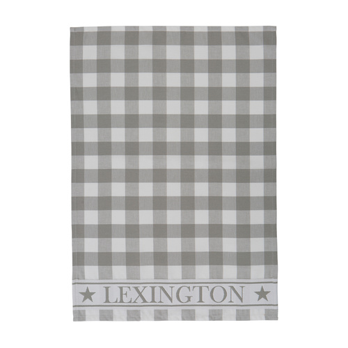 Lexington Gingham Tea Towel Grey/White