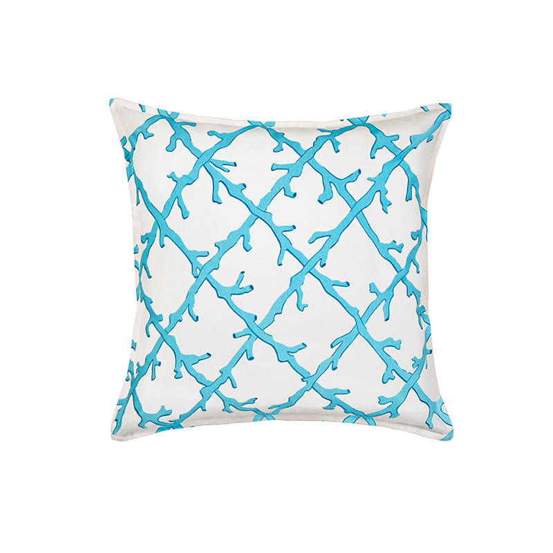 Coral Cushion Cover Turquoise 