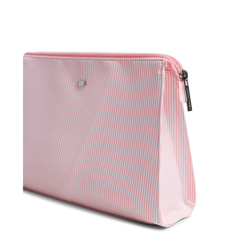 Lexington Pinstriped Cosmetics Bag Pink
